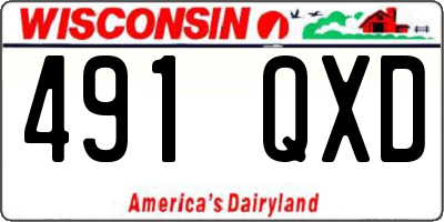 WI license plate 491QXD