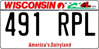 WI license plate 491RPL