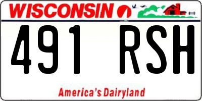 WI license plate 491RSH
