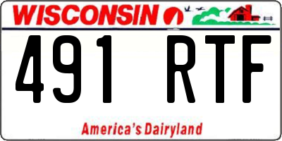 WI license plate 491RTF