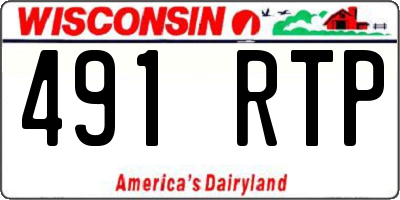 WI license plate 491RTP
