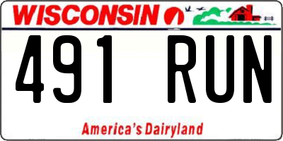 WI license plate 491RUN