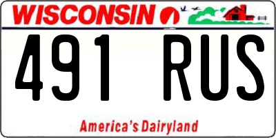 WI license plate 491RUS
