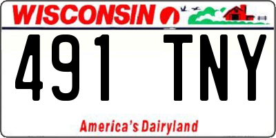 WI license plate 491TNY
