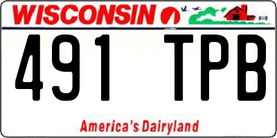 WI license plate 491TPB