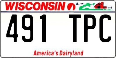 WI license plate 491TPC