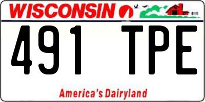 WI license plate 491TPE