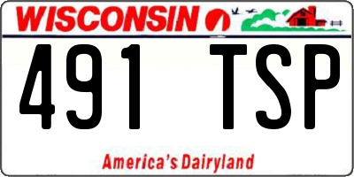 WI license plate 491TSP