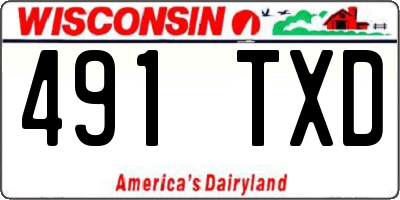 WI license plate 491TXD