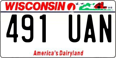 WI license plate 491UAN