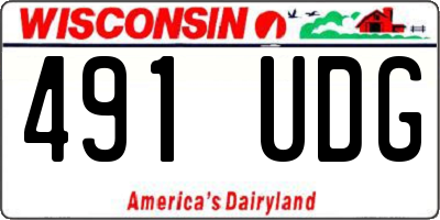 WI license plate 491UDG