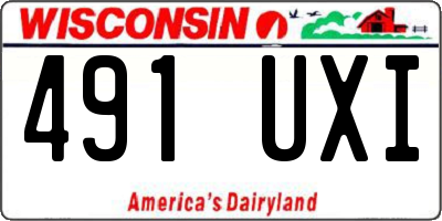 WI license plate 491UXI