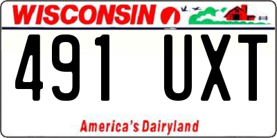 WI license plate 491UXT