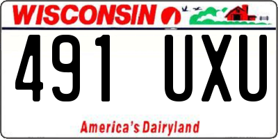 WI license plate 491UXU
