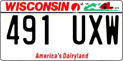 WI license plate 491UXW