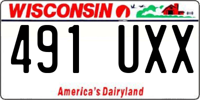 WI license plate 491UXX