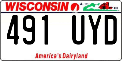 WI license plate 491UYD