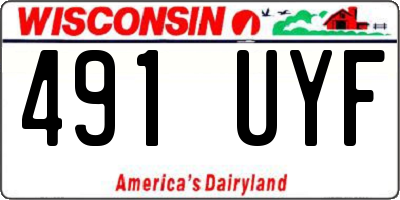 WI license plate 491UYF