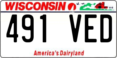 WI license plate 491VED