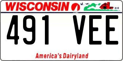 WI license plate 491VEE