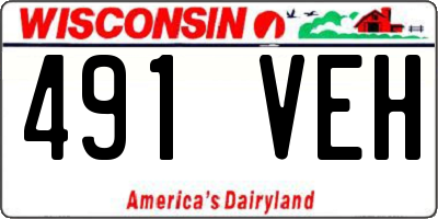 WI license plate 491VEH