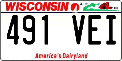 WI license plate 491VEI