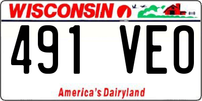 WI license plate 491VEO
