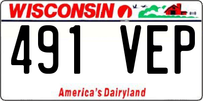 WI license plate 491VEP