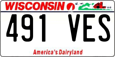 WI license plate 491VES
