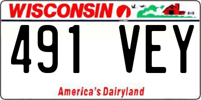 WI license plate 491VEY