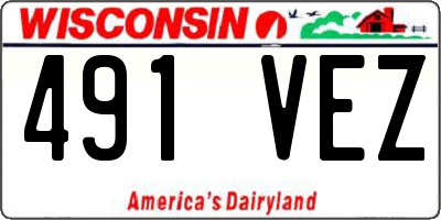 WI license plate 491VEZ