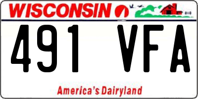 WI license plate 491VFA
