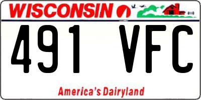 WI license plate 491VFC