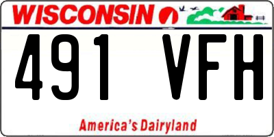 WI license plate 491VFH