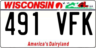 WI license plate 491VFK