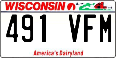 WI license plate 491VFM