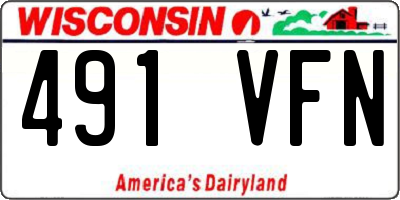 WI license plate 491VFN