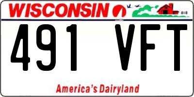 WI license plate 491VFT