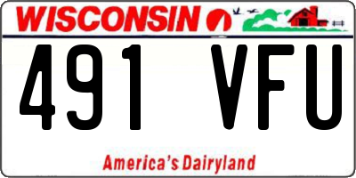 WI license plate 491VFU