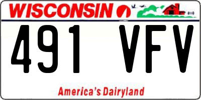 WI license plate 491VFV