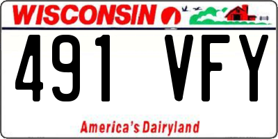 WI license plate 491VFY