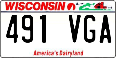 WI license plate 491VGA