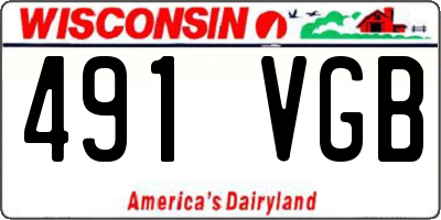 WI license plate 491VGB