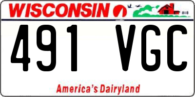 WI license plate 491VGC
