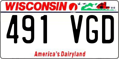 WI license plate 491VGD
