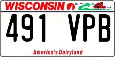 WI license plate 491VPB