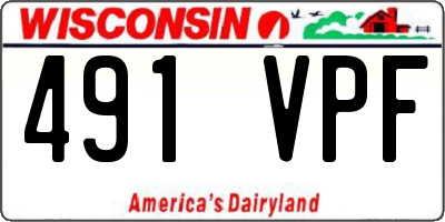 WI license plate 491VPF