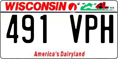 WI license plate 491VPH