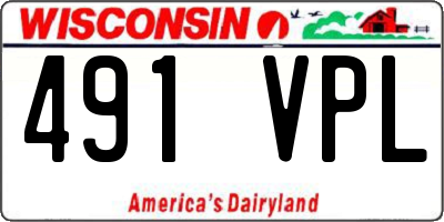 WI license plate 491VPL