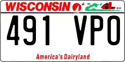 WI license plate 491VPO